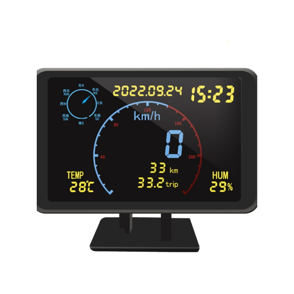 디지털 거리계 GPS 헤드업 자동차 속도계 계기판 표준 USB 전원 (5V-24V) 1개 - 상세 이미지 2