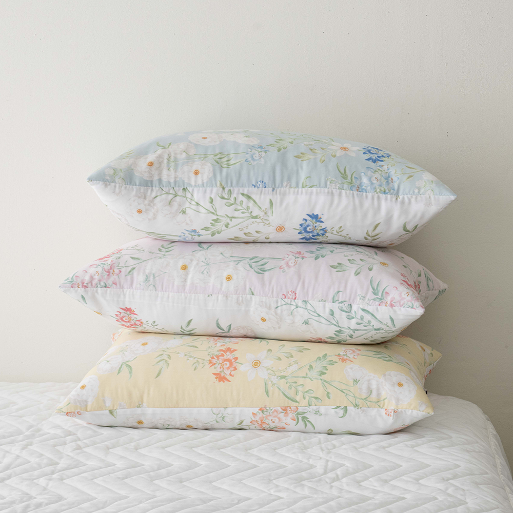 송화침장 모달100% 양면베개 플라워 로망 텐셀 50x70cm 베개커버