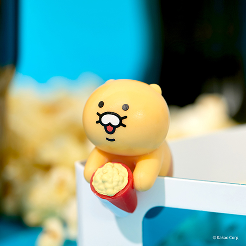 춘식이 글라스 컵 피규어 세트 카툰 팝콘 홈카페 카카오프렌즈 굿즈 - 상세 이미지 3