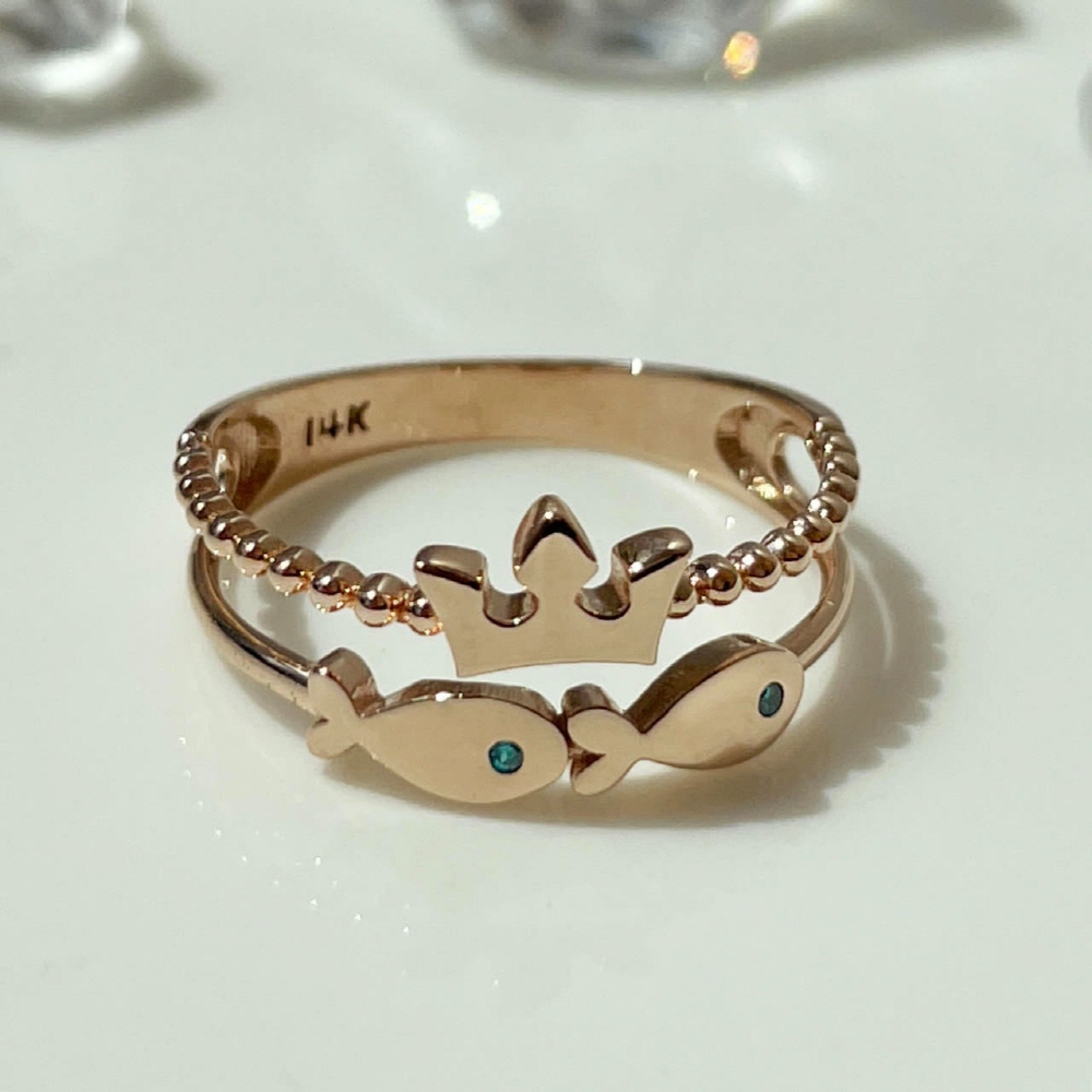 14K 반지 18K 반지 왕관 물고기 반지 레이어드 반지 애끼반지 선택법