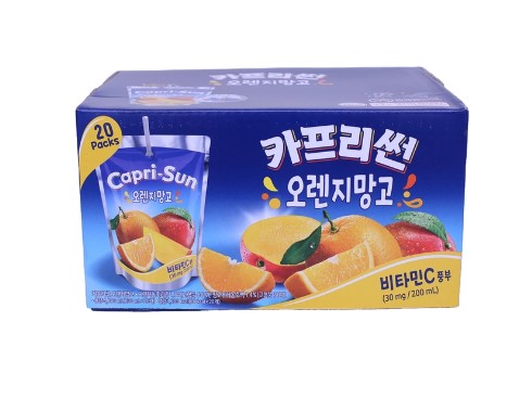 카프리썬 오렌지 망고 멀티 비타민 과일 주스 음료 대용량 어린이 간식 200ml 20개 - 상품 이미지