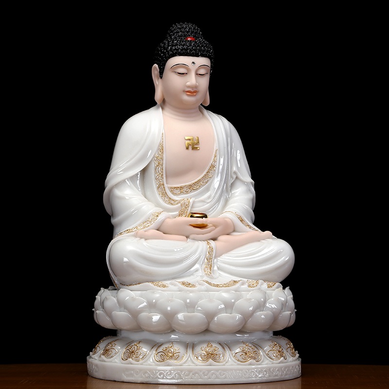 좌불상 석가모니 부처님 장식품 불교 동 상 여래상 모형 19인치 금옥부처(48cm) - 상세 이미지 4