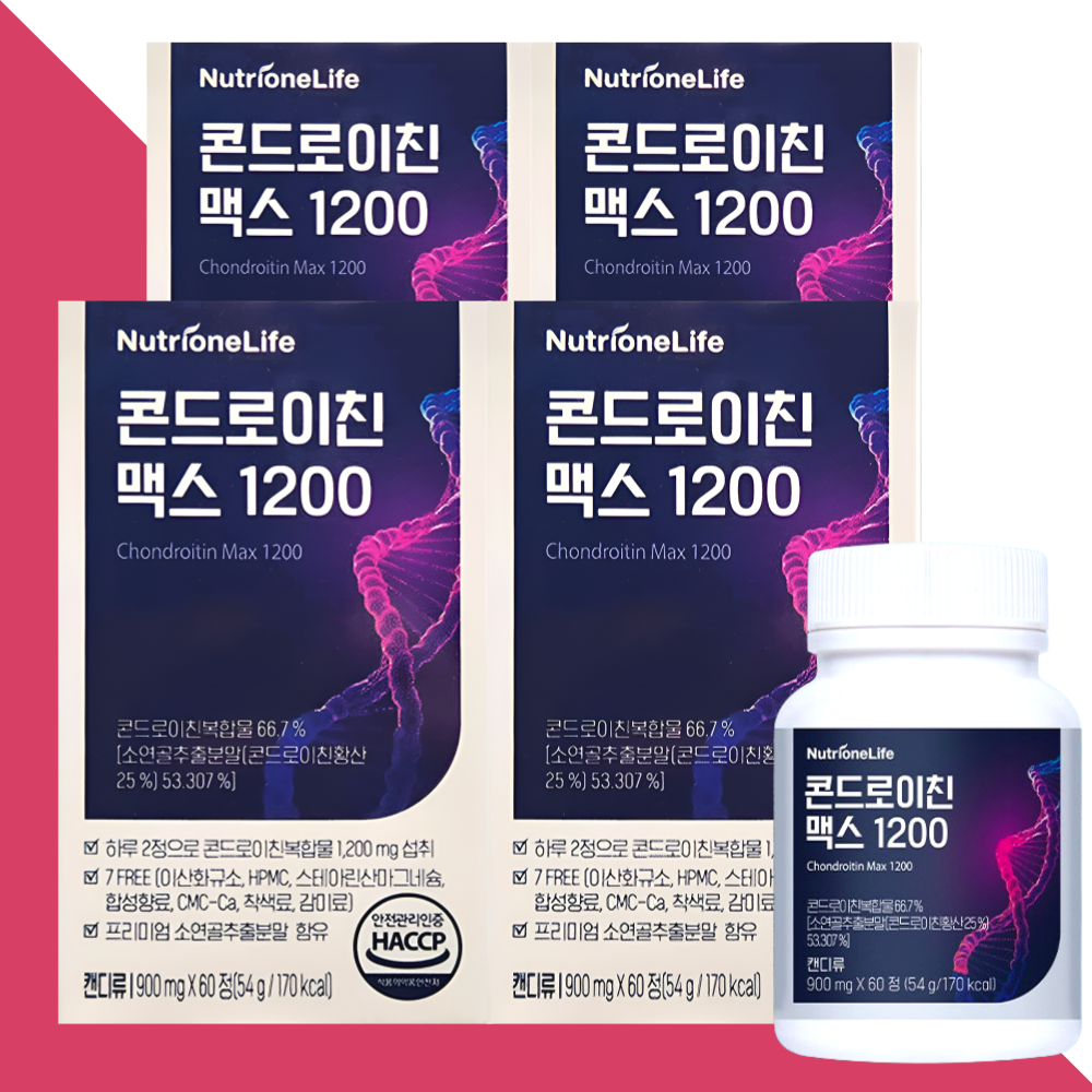뉴트리원 콘드로이친 1200 맥스 60정X4박스 - 메인 이미지