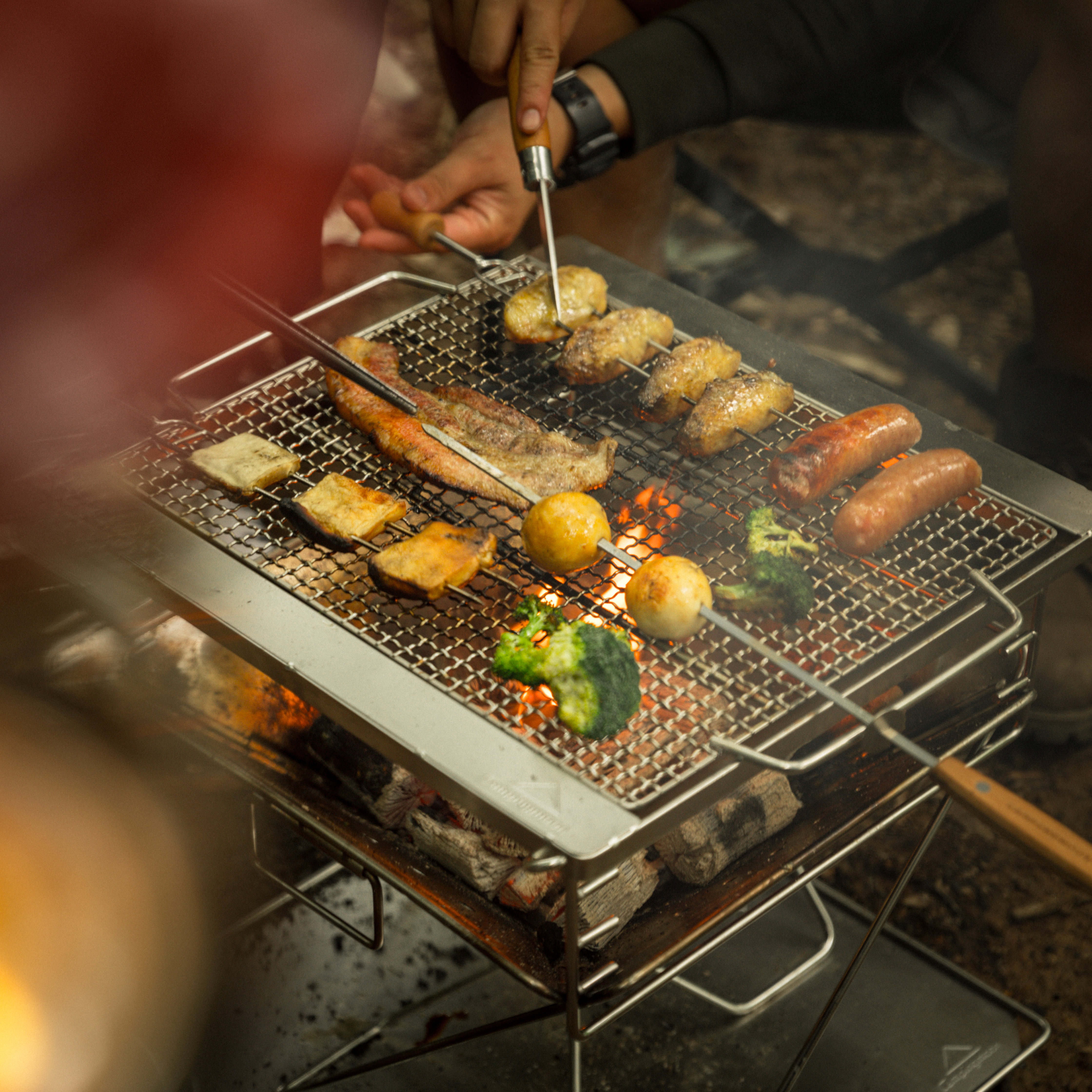 캠핑문 304 스테인리스 화로 석쇠 그릴 Pro MT-W2