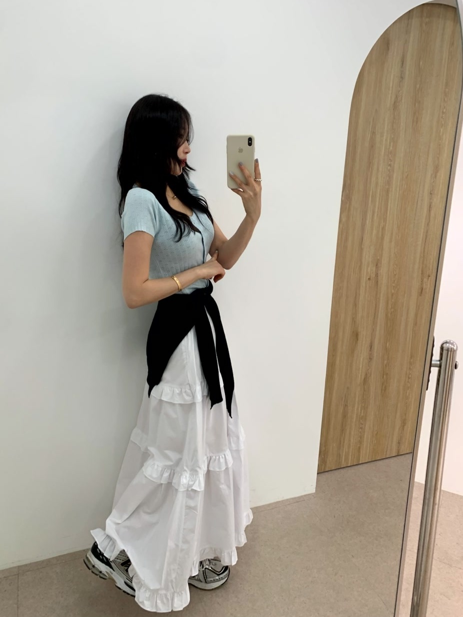 펀칭 유넥 반팔 가디건 (3color) 상세 이미지 14