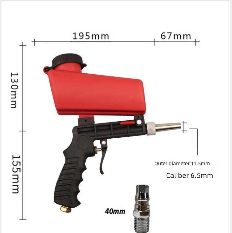 SAND BLASTER 휴대용 샌드 블라스터 총 600cc 에어 페인트건 샌드블라스터 - 상세 이미지 5
