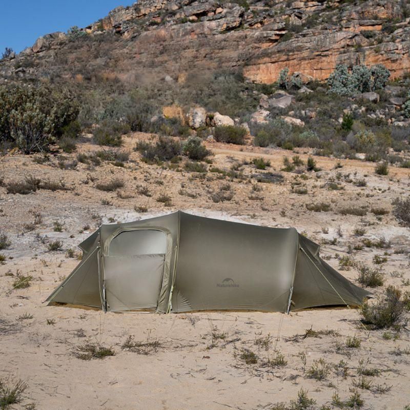 터널텐트 바람막이 기능까지 갖춘 감성 캠핑용 대형 텐트 올리브 그린 / 2 인