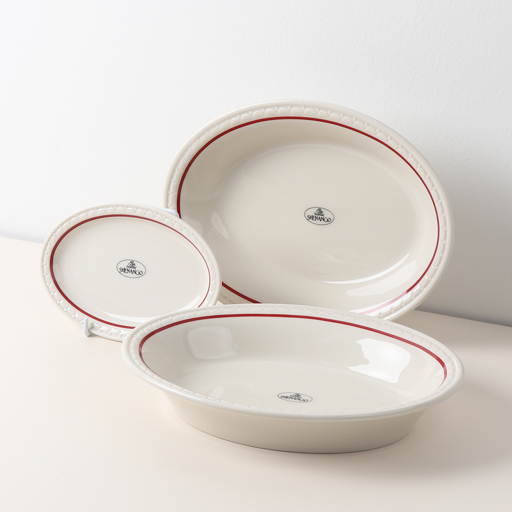 시라쿠스 쉐난고 카디날 오발볼 2P + 타원접시 1P