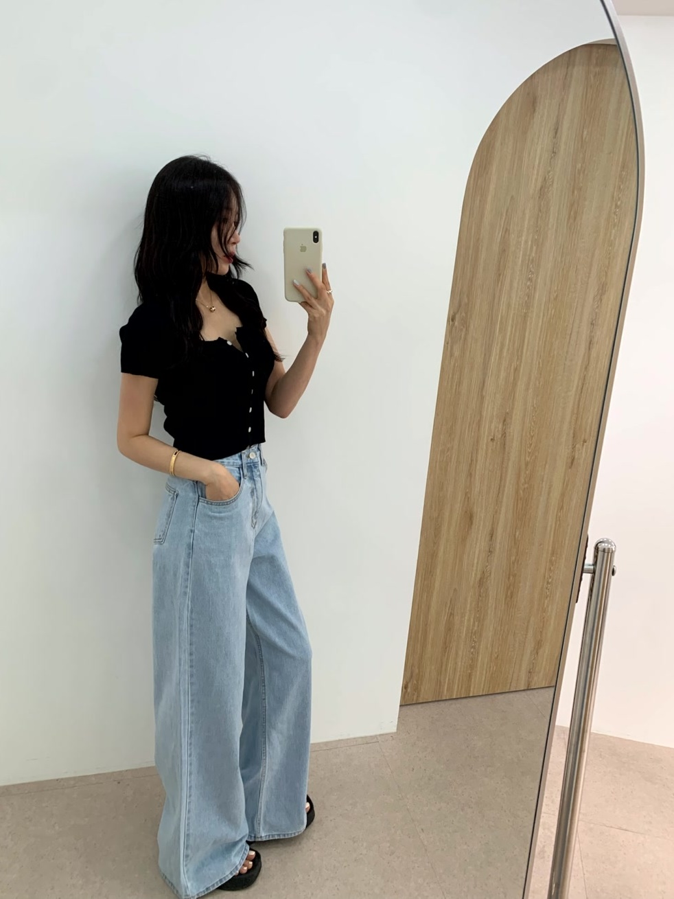펀칭 유넥 반팔 가디건 (3color) 상세 이미지 21