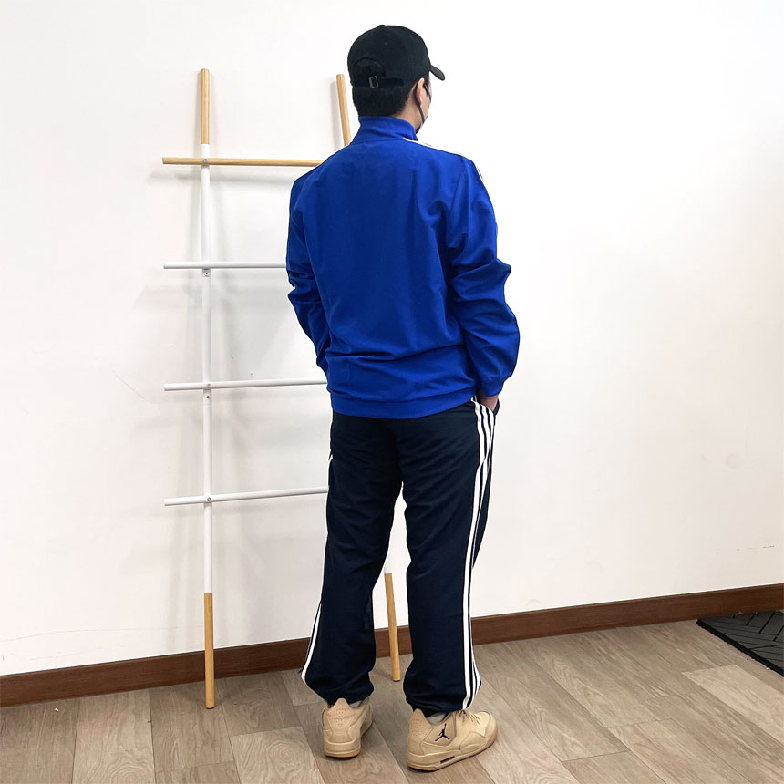 아디다스 삼선 져지 남자 우븐 트레이닝복 세트 트랙탑 블루블랙 H12202 이미지 8