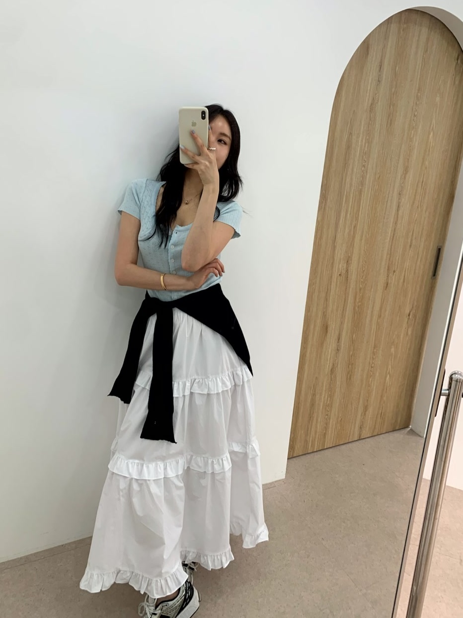 펀칭 유넥 반팔 가디건 (3color) 상세 이미지 10