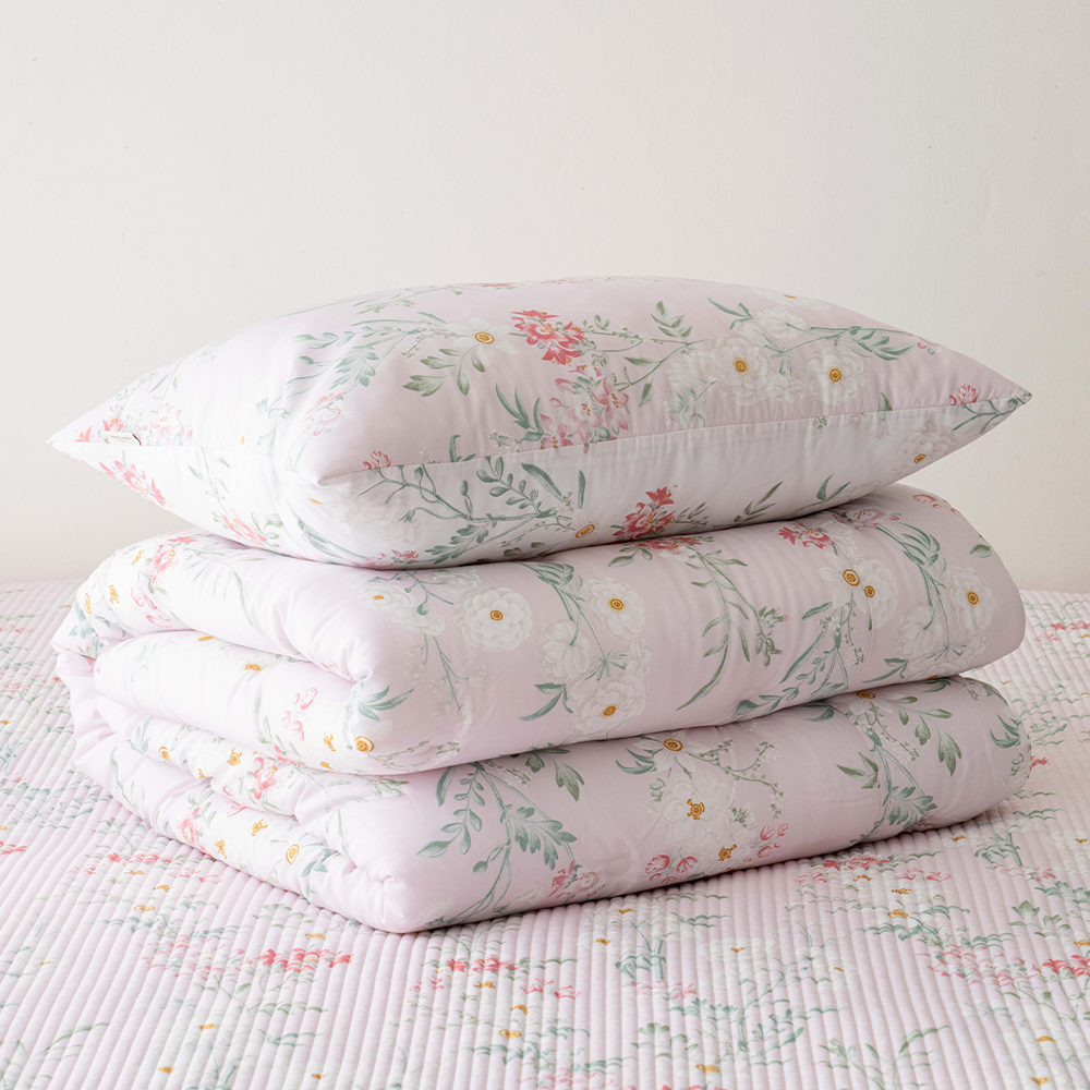 송화침장 모달100% 양면베개 플라워 로망 텐셀 50x70cm 베개커버