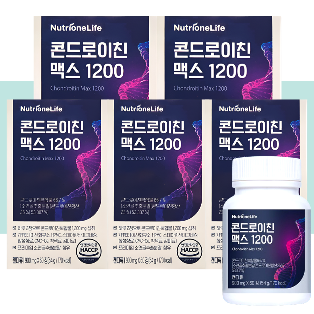 뉴트리원 콘드로이친 1200 맥스 콘도로이친 60정X5박스 - 메인 이미지