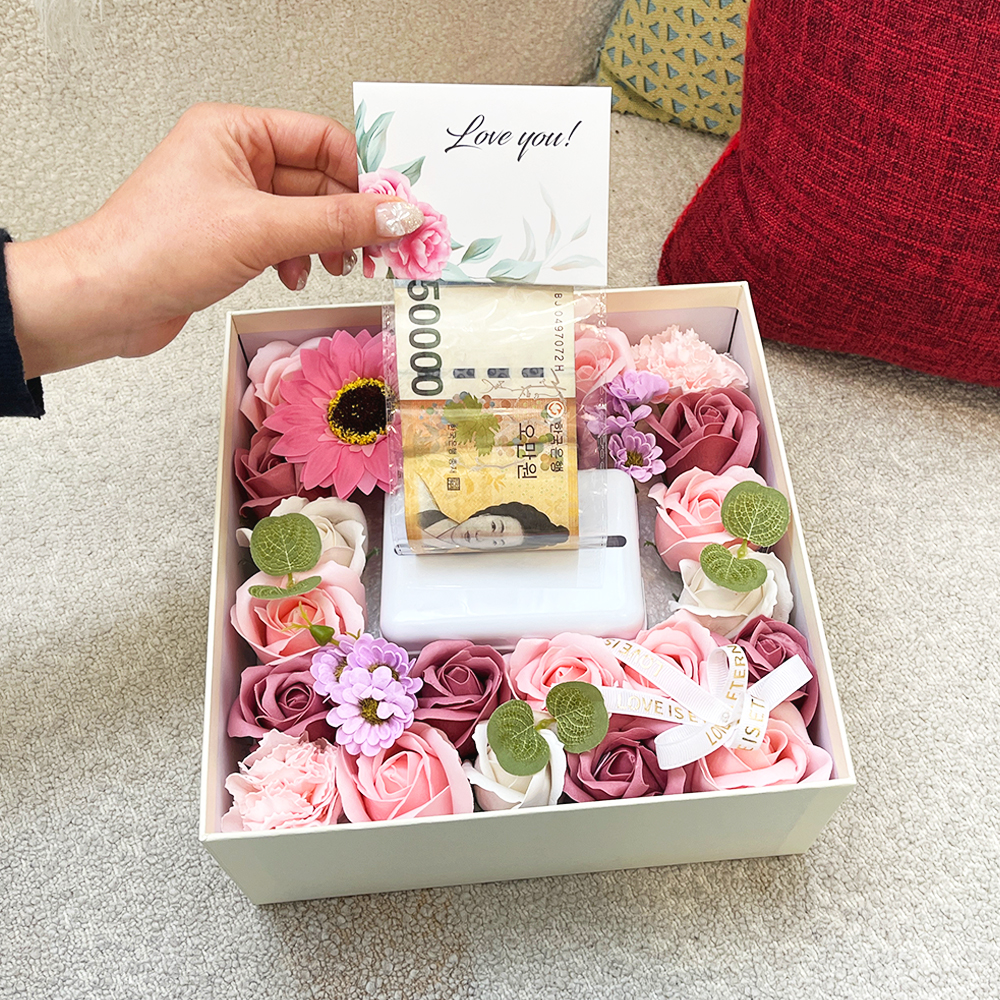 용돈 박스 선물 이벤트 부모님 비누꽃 반전 현금 환갑 생신 파티