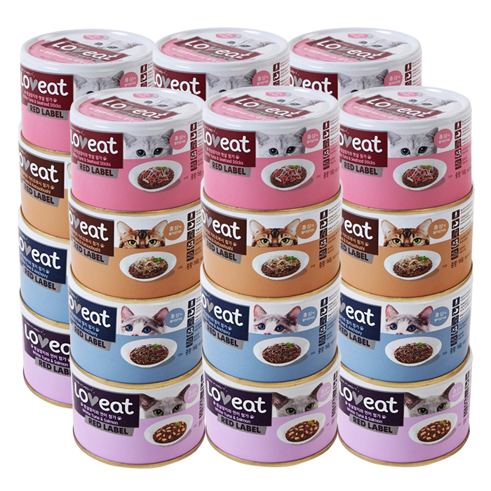 사조 러브잇 레드라벨 160g x 24개 1박스 콤보박스 고양이캔 제품 이미지