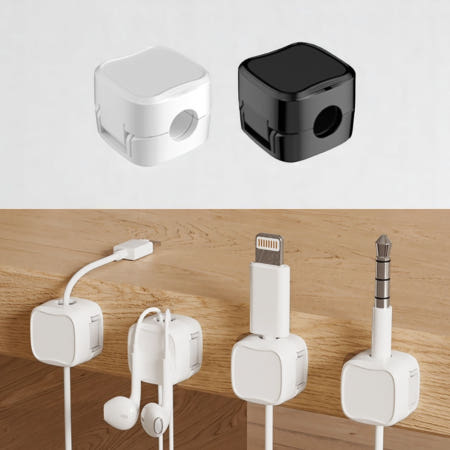 모도리라이프협력사 마그네틱 케이블 클립홀더 6P 데스크 책상 전선 정리 충전기 선정리