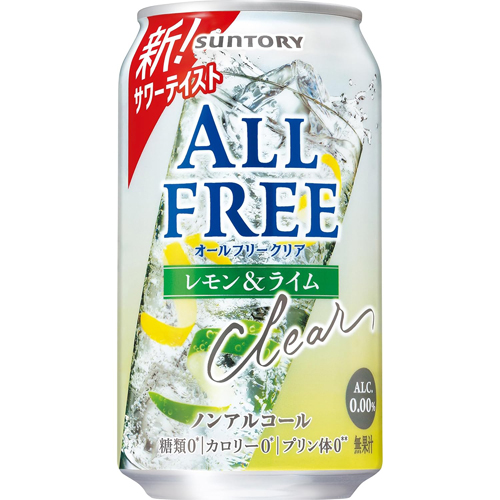 츄하이 무알콜 논알콜 산토리 올프리 클리어 레몬 & 라임 350ml - 상품 이미지