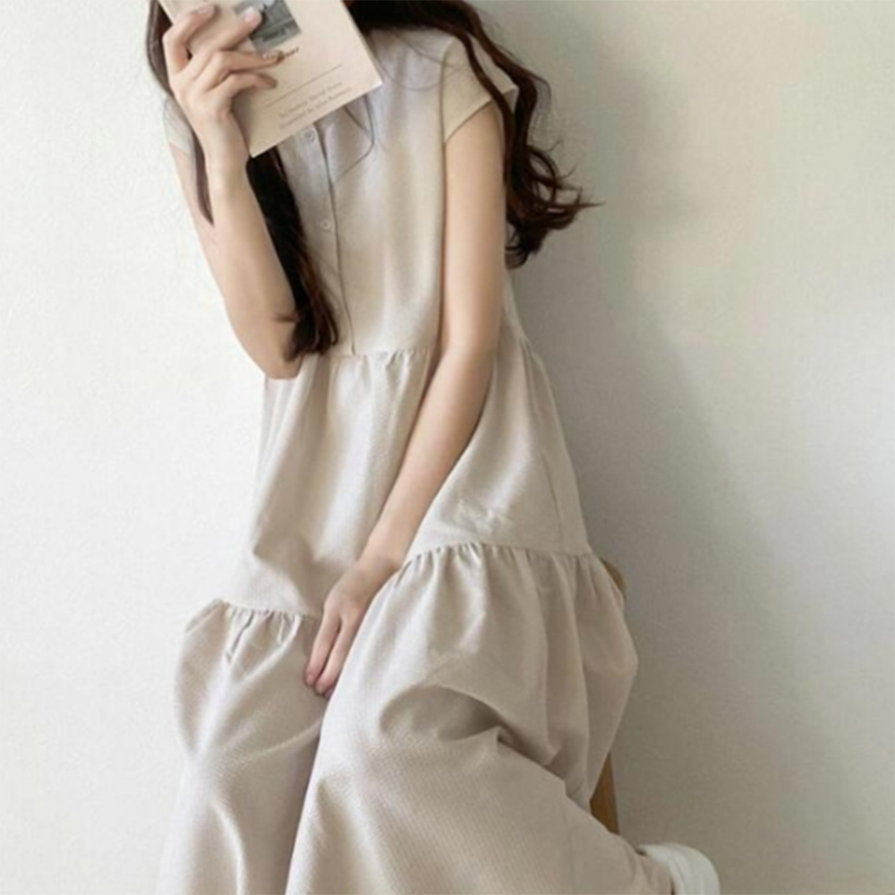 원피스 여자봄 가을 여름 민소매 롱 긴 예쁜 학생 여성 봄 겨울 스트라이프 줄무늬 30대 - 상품 이미지