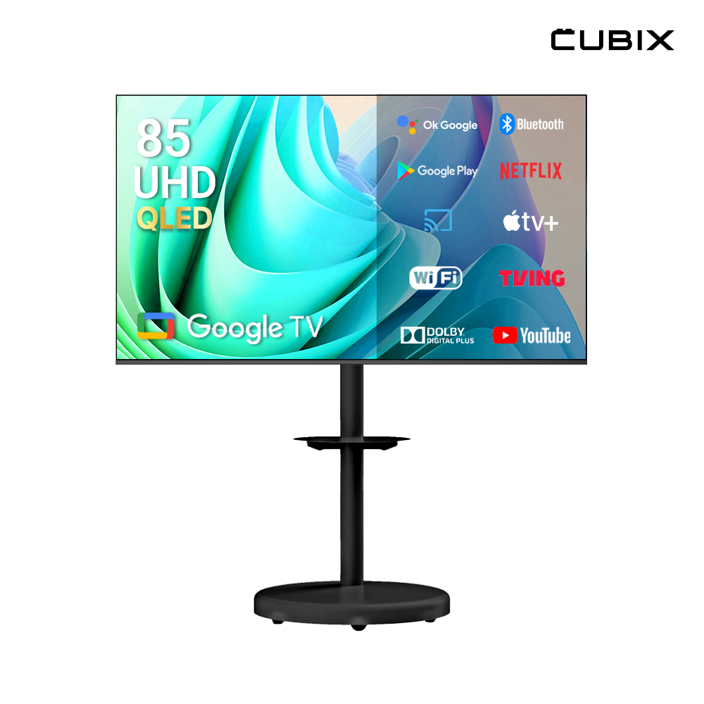 무빙큐빅스 블랙에디션 삼탠바이미 215cm(85인치) UHD 4K QLED 스마트티비 셋트 이동식 TV 삼텐바이미 중소바이미 - 상세 이미지 3