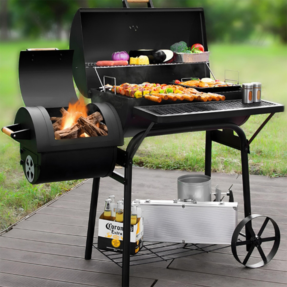 바베큐 그릴 훈연 숯불 화로 야외 캠핑 펜션 훈제 대형 직화 화로대 가정용 업소용 불판