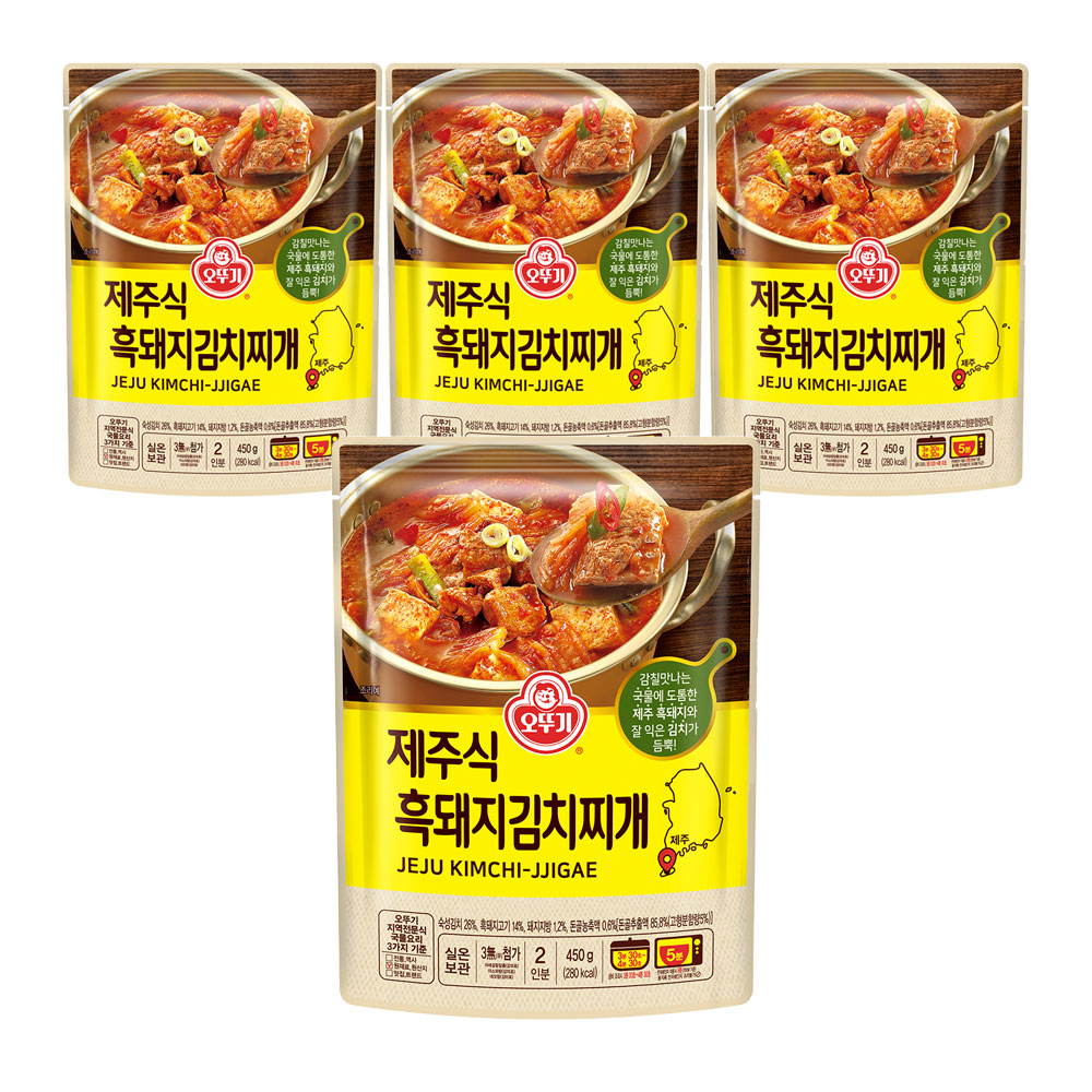 오뚜기 제주식 흑돼지김치찌개 450g 4개 - 상품 이미지