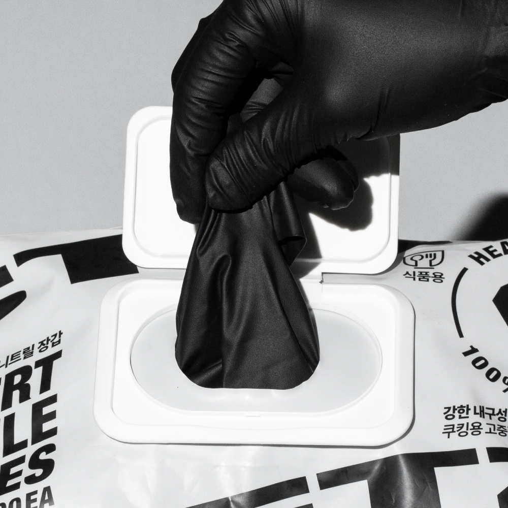 스테츠 엑스퍼트 니트릴 장갑 100매 두꺼운 일회용 식품용 요리 위생 고중량