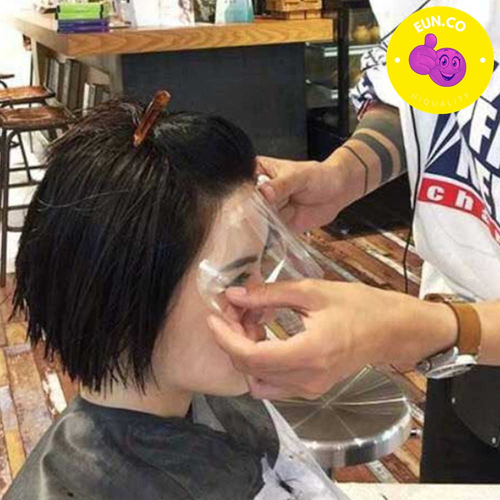 일회용 미용실 얼굴 이마 가리개 100매 페이스 커버 투명 필름 파마 염색 커트 - 메인 이미지