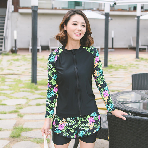 조이마담S7043 몰타 래쉬가드 상의 50대60대중년여성 빅사이즈수영복 - 상세 이미지 2