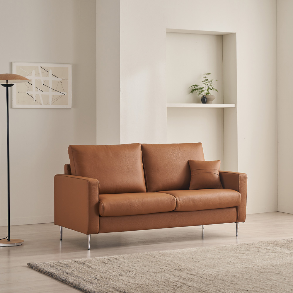 케이하우스홀드 멕소 3인용 3.5인용 가죽소파 천연면피 국내제작 소가죽