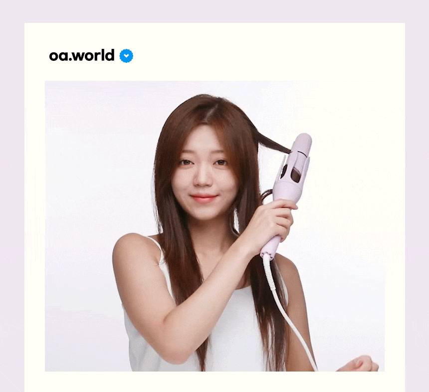 오아 오토 고데기 자동 회전 봉고데기 웨이브 아이롱 롤링 고대기 베이지 상세 이미지 25