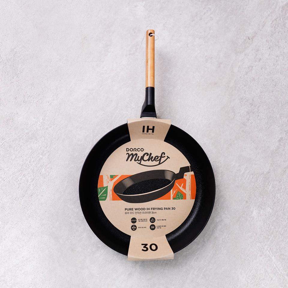 메가마트 도루코리빙 퓨어 우드 IH 프라이팬  프라이팬 30cm - 상품 이미지
