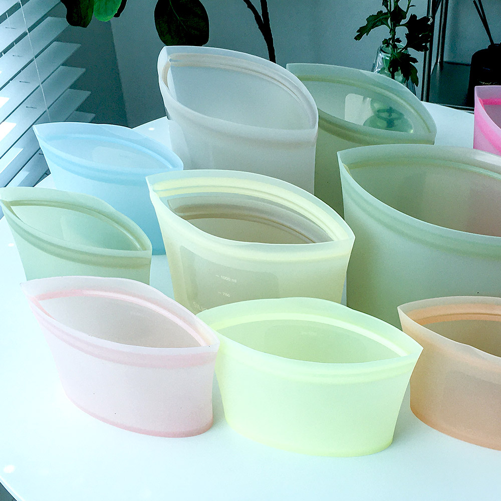 국내산 플래티넘 실리콘 지퍼백 9color냉동 소분 이유식 밀폐 친환경 여행 안전한 지퍼백 이미지 6