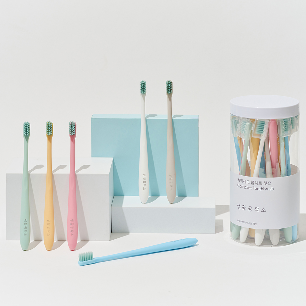 생활공작소 콤팩트 미세모칫솔 부드러운 어금니칫솔 작은헤드 24개 제품 이미지