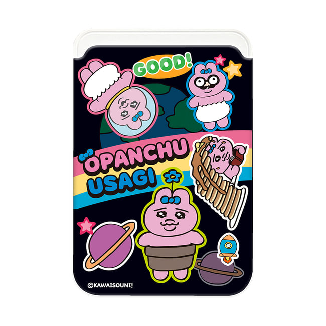 엉뚱 빤쮸토끼 맥세이프 카드 지갑 스티커팩 블랙 아이폰 오판츄 우사기 캐릭터 굿즈