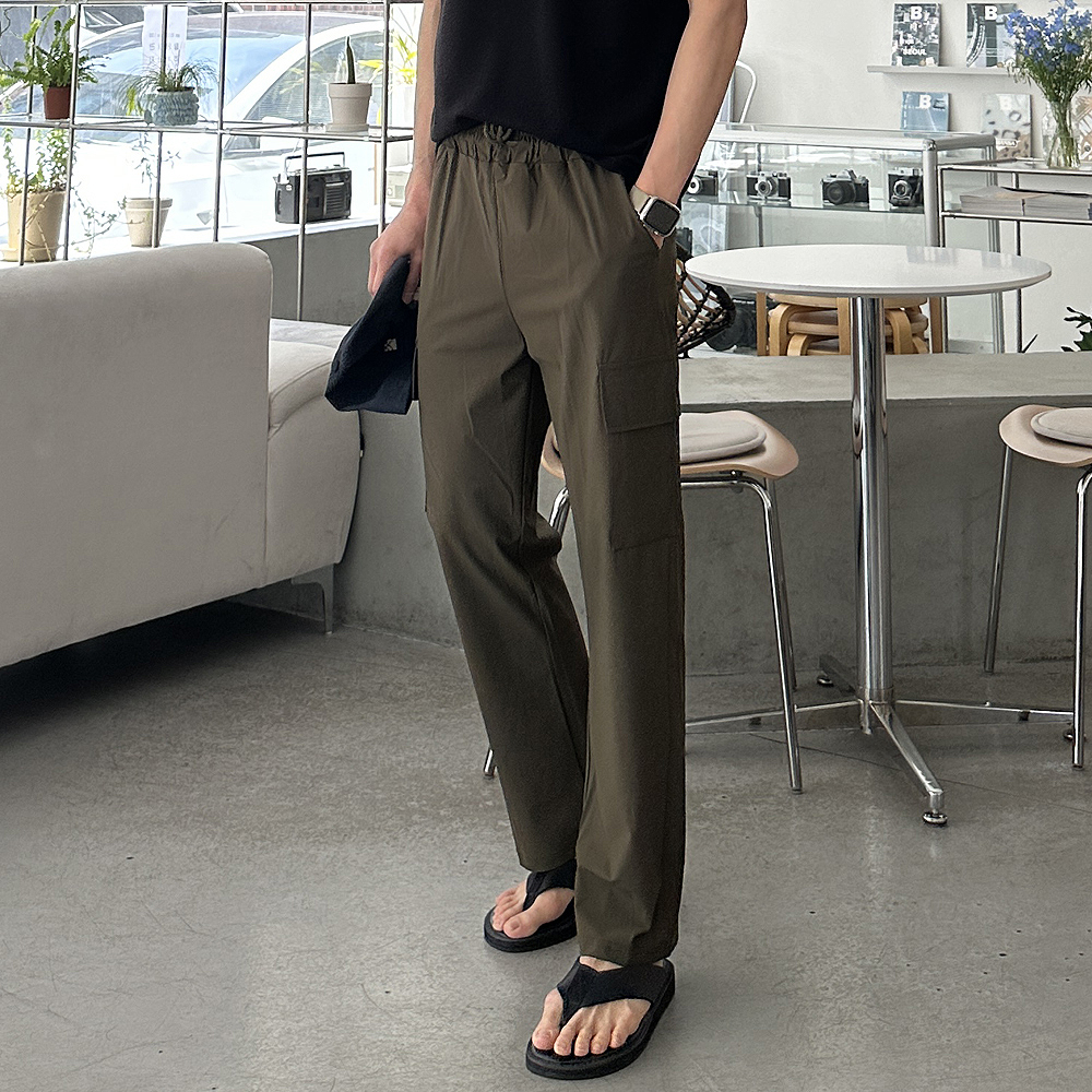 남자 냉장고바지 밴딩 쿨링 카고 아이스 팬츠 남자여름바지