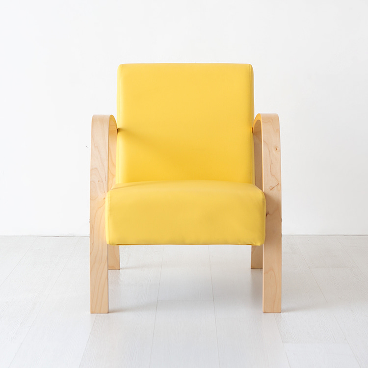 벤우드 1인 소파 YC12A 내추럴/레몬, 1인용