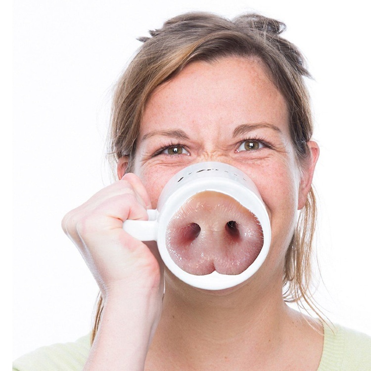 PiggyNose 머그컵 친구 놀리기 돼지 머그컵 할로윈 이벤트 파티 컵 - 상품 이미지