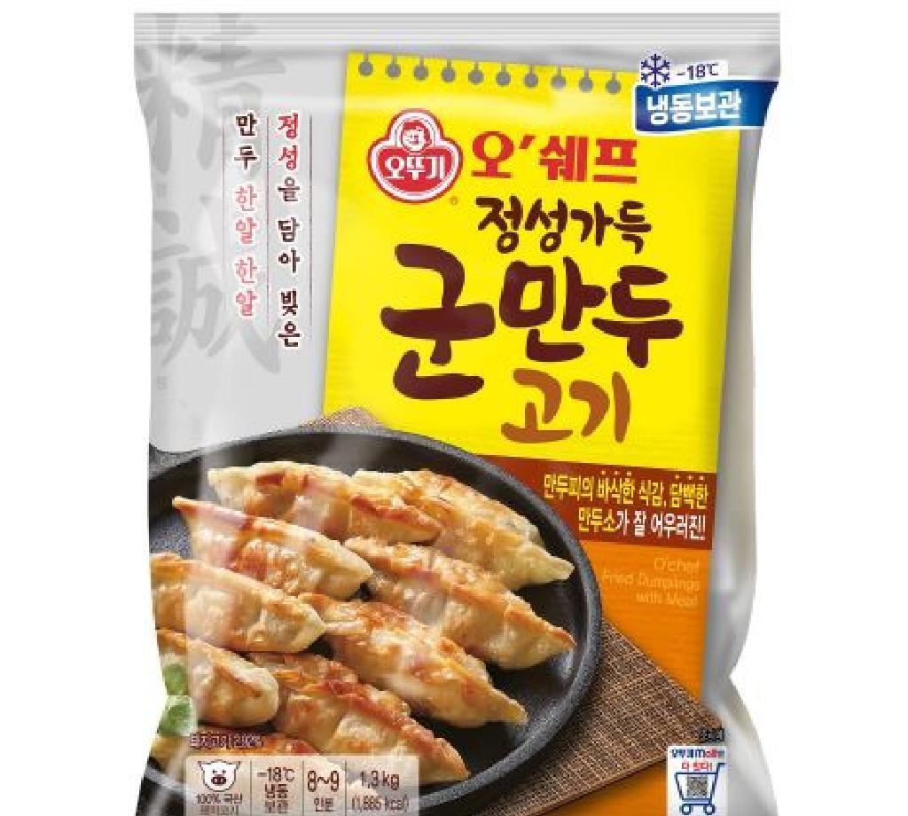 정성가득고기군만두 오뚜기 1.3kg : 식재온