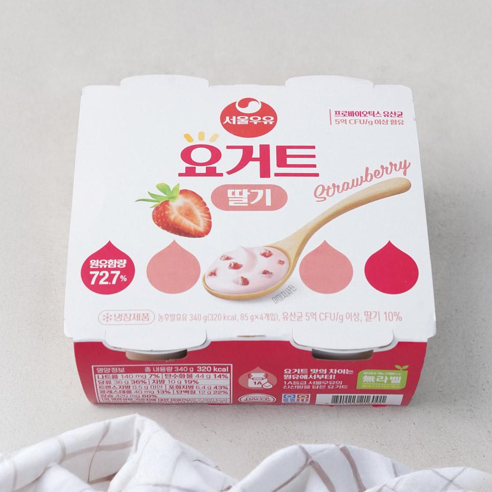 메가마트 서울우유 요거트 딸기 85gx4 - 상품 이미지