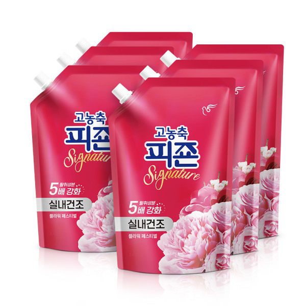 고농축섬유유연제 피죤 시그니처 1600ml 6개 플라워 : 오렌지사운드4