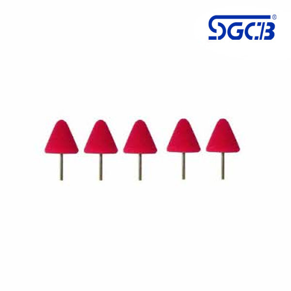 SGCB 25mm(1인치) 미니폴리셔 세모형 패드 28x43(mm) 와인색 SGGA151 5개입 초벌용 - 상품 이미지