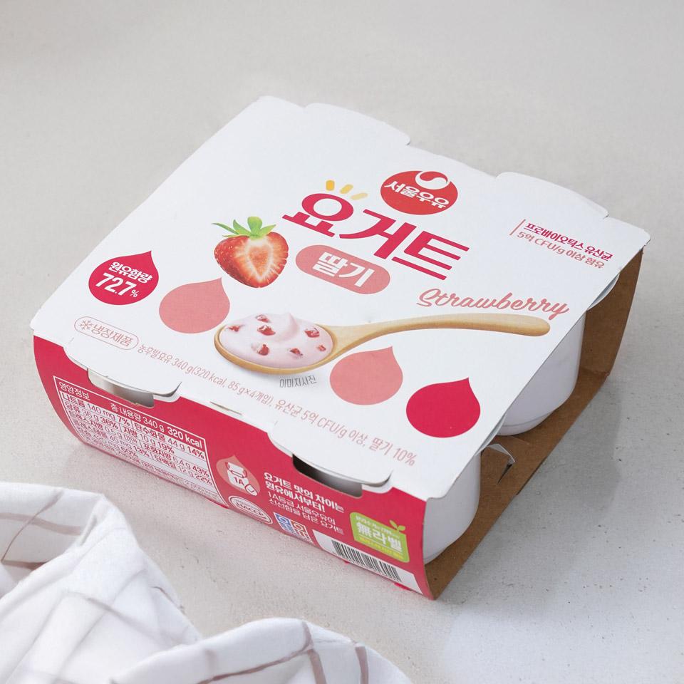 메가마트 서울우유 요거트 딸기 85gx4 - 상세 이미지 2