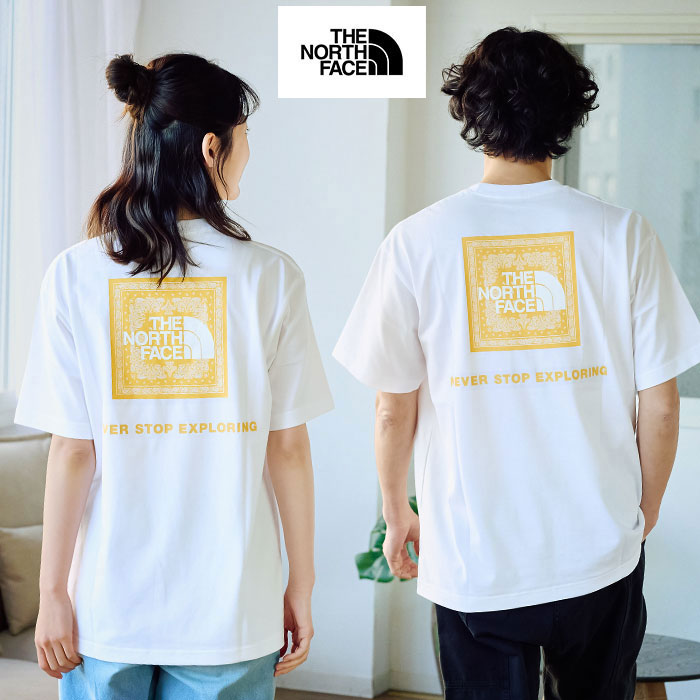노스페이스 반팔 반다나 스퀘어 로고 티셔츠