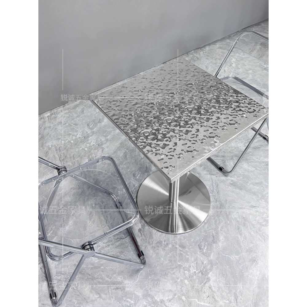 카페 업소 테이블 커피 다이닝 스텐 사각 매장용 탁자 50x50x75 - 상세 이미지 3
