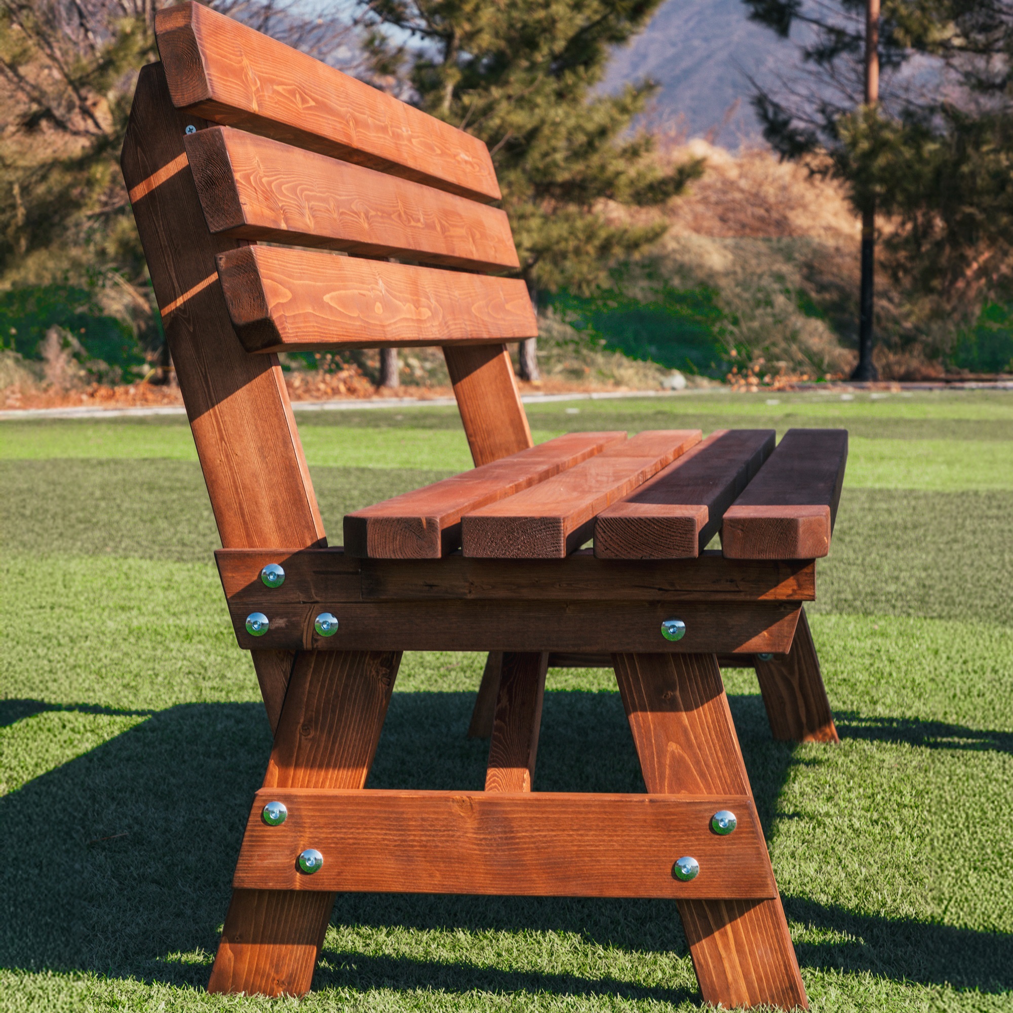 야외벤치 의자 공원 테라스 야외용 정원 나무 등벤치120