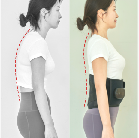 휴리아 허리 쉼 엑스 온열 마사지기 벨트 안마 찜질기 무선 보호대 - 상세 이미지 4