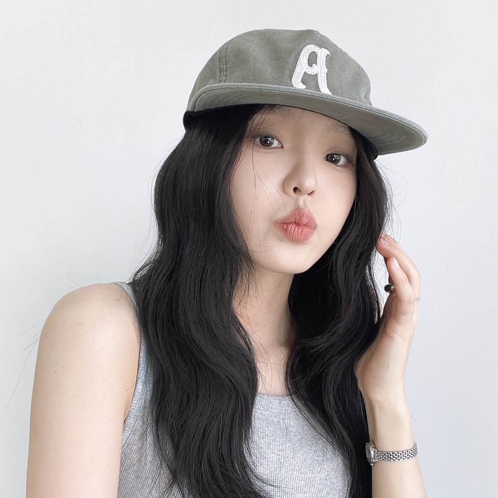 알파벳 에이 워싱 스냅백 남자 여자 평챙캡 캠프캡 모자 - 상세 이미지 3