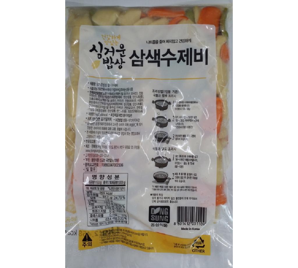 삼색수제비 냉동 동성 1kg : 식재온