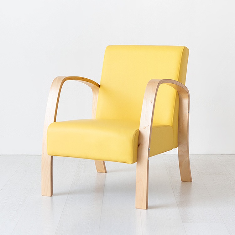 벤우드 1인 소파 YC12A 내추럴/레몬, 1인용