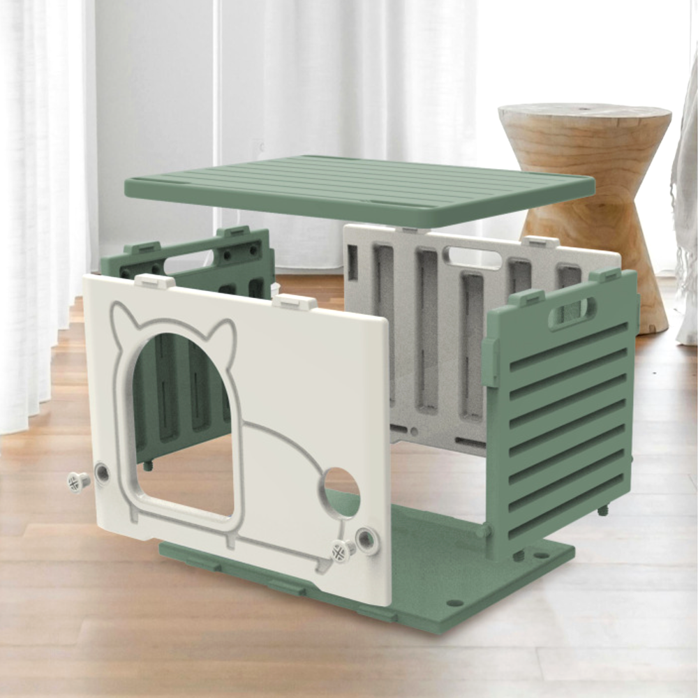 강아지 하우스 고양이 숨숨집 플라스틱 길고양이 하우스 텐트 야외용 숨숨집